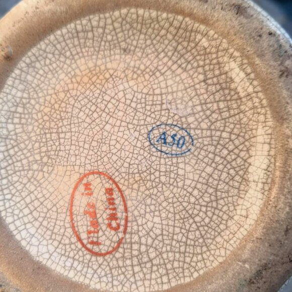 Interesting Vintage Chinese Porcelain Musa Paradisiaca Hand Painted Vase - Picture 2 of 10